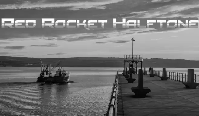 Red Rocket Halftone Font examples