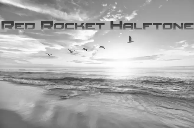 Red Rocket Halftone Font examples
