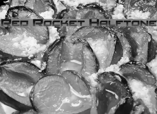 Red Rocket Halftone Font examples