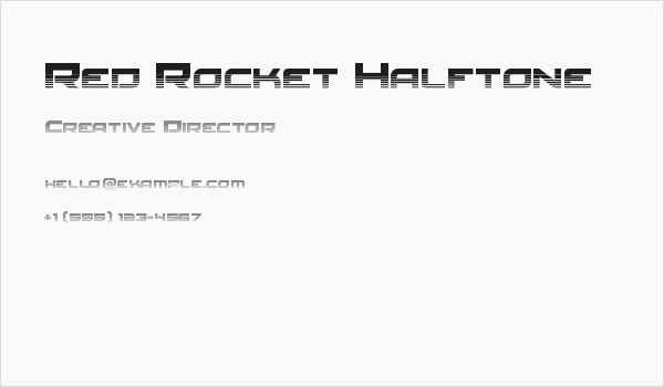 Red Rocket Halftone Business Card