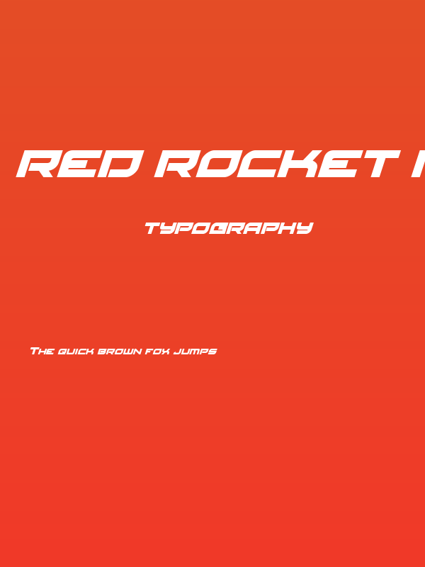 Red Rocket Italic Poster