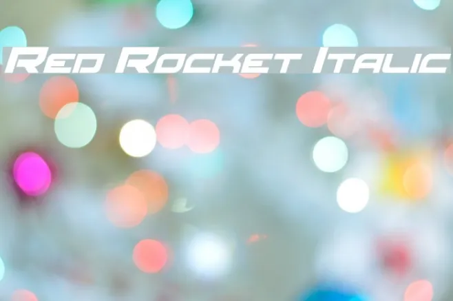 Red Rocket Italic Example 2