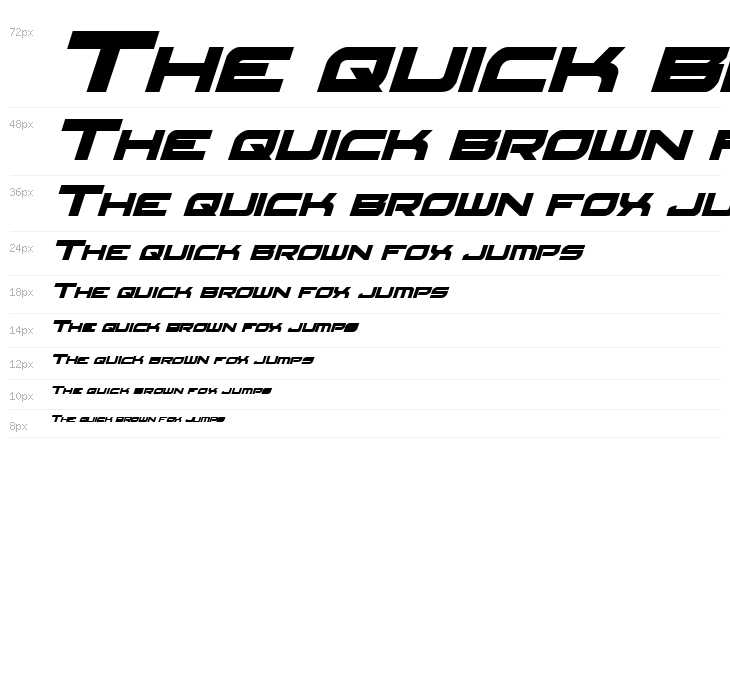 Red Rocket Italic Waterfall