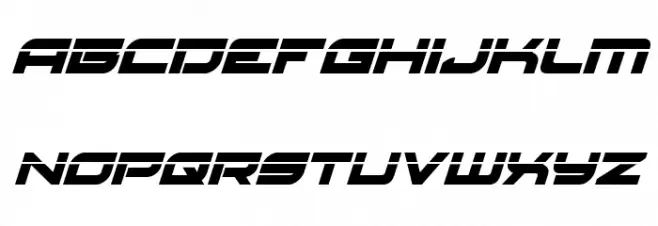 Red Rocket Laser Italic फ़ॉन्ट अपरकेस