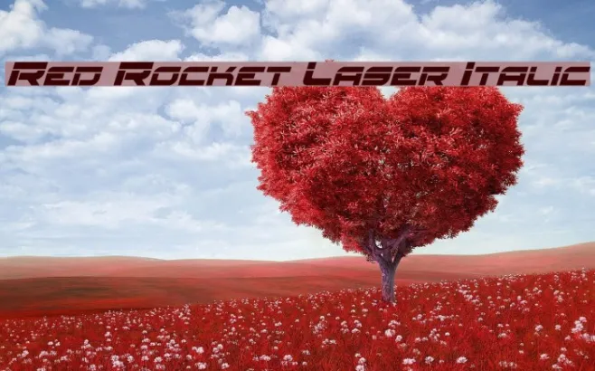 Red Rocket Laser Italic Example 2
