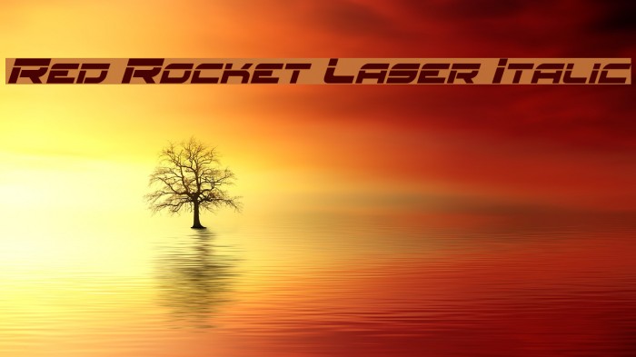 Red Rocket Laser Italic Font examples