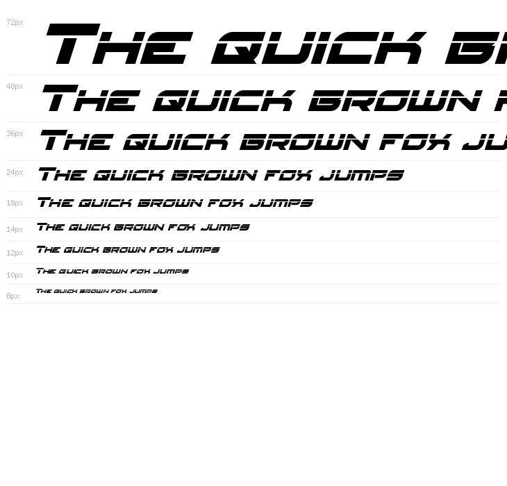 Red Rocket Laser Italic Waterfall