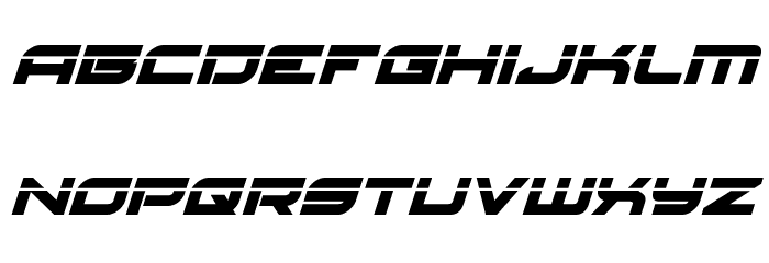 Red Rocket Laser Italic Font LOWERCASE