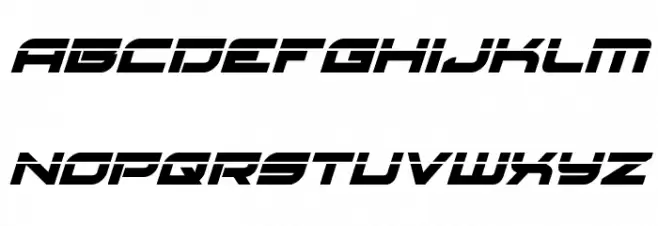 Red Rocket Laser Italic Font Litere mici