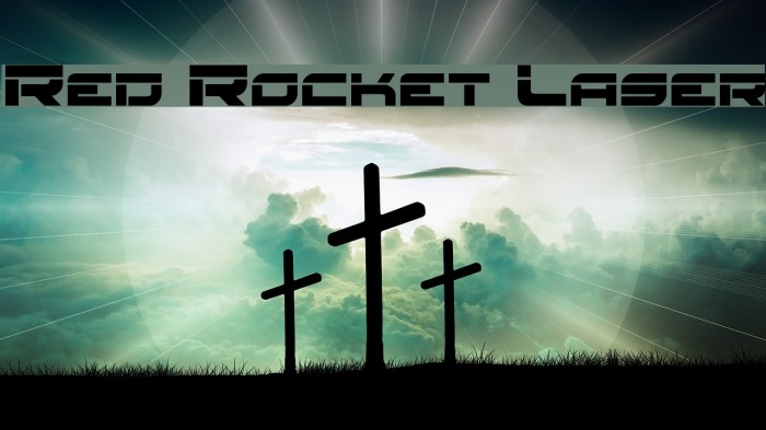 Red Rocket Laser Font examples