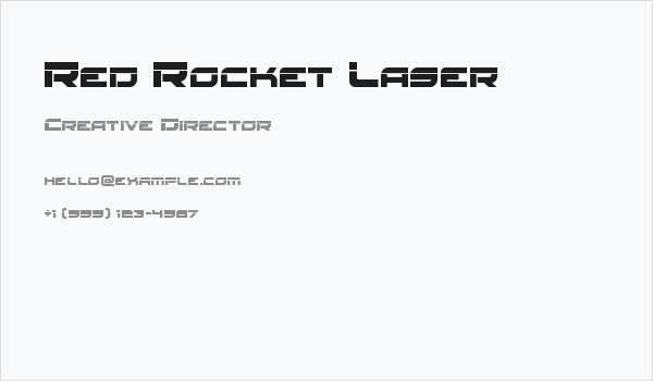 Red Rocket Laser Business Card