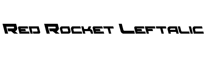 Red Rocket Leftalic  Frei Schriftart Herunterladen