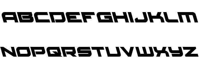 Red Rocket Leftalic Font LOWERCASE
