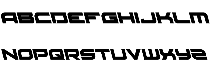 Red Rocket Leftalic Font LOWERCASE