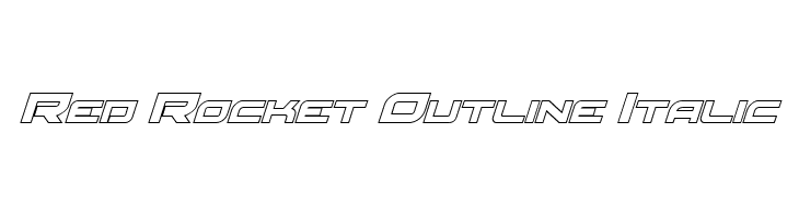 Red Rocket Outline Italic  Fuentes Gratis Descargar