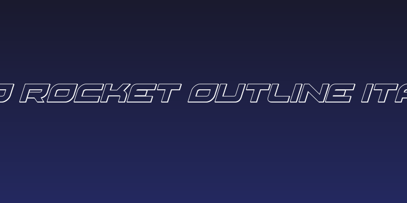 Red Rocket Outline Italic Social Header