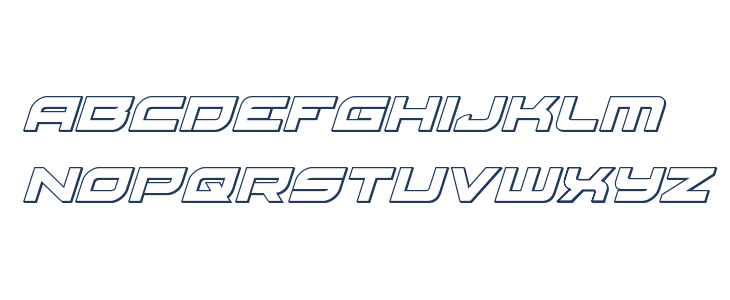 Red Rocket Outline Italic Lowercase