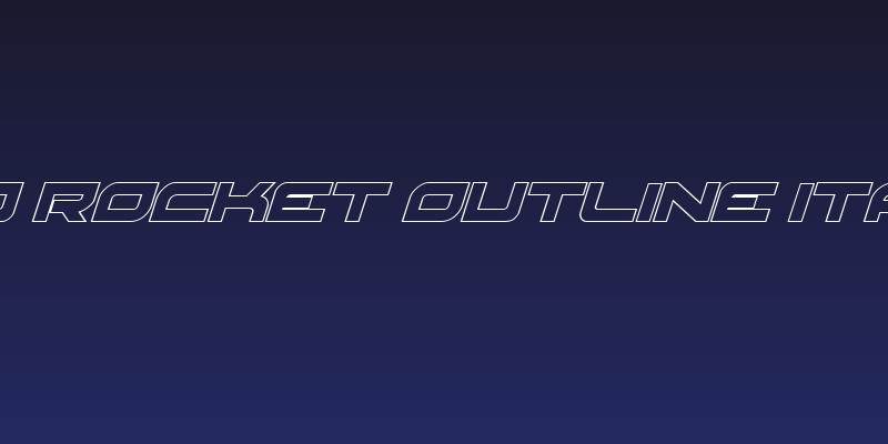 Red Rocket Outline Italic Social Header