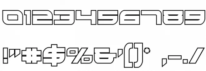Red Rocket Outline Regular Font OTHER CHARS