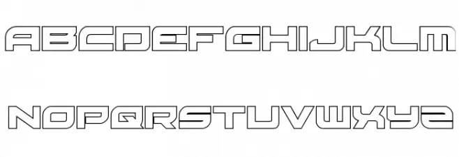 Red Rocket Outline Regular フォント 大文字