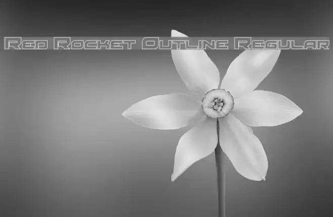 Red Rocket Outline Regular Font examples