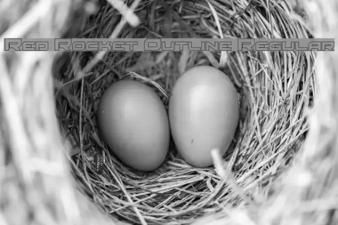 Red Rocket Outline Regular Font examples