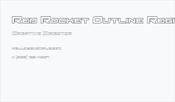 Red Rocket Outline Regular Business Card