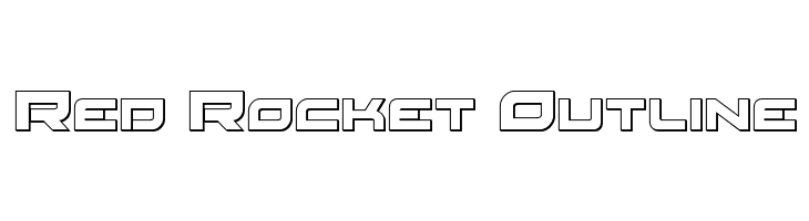 Red Rocket Outline  フリーフォントのダウンロード