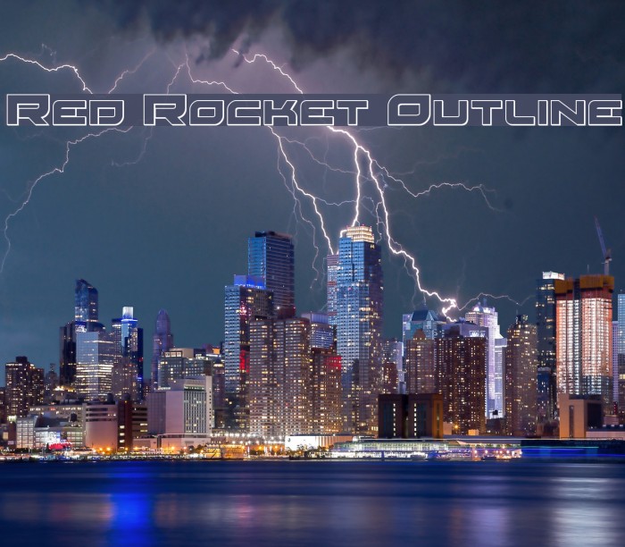 Red Rocket Outline Example 2