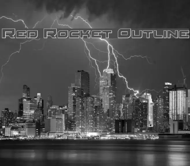 Red Rocket Outline Font examples