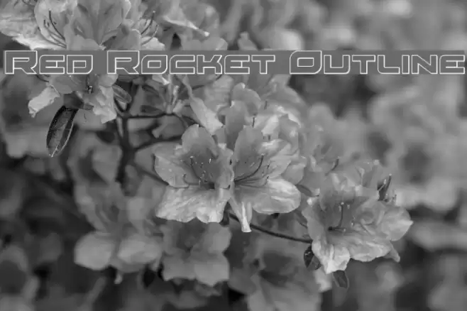 Red Rocket Outline Font examples