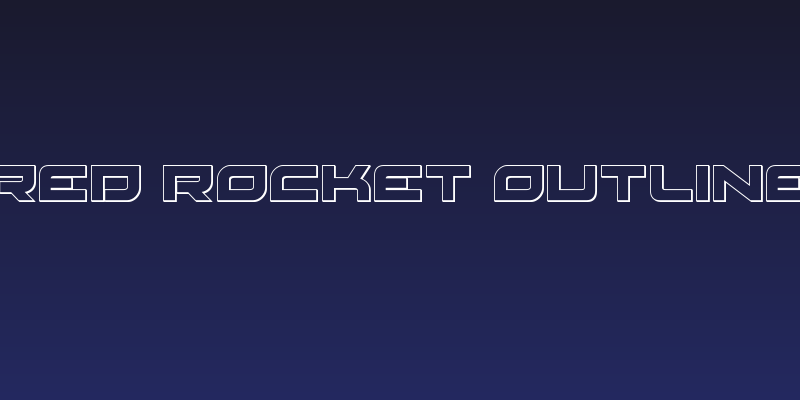 Red Rocket Outline Social Header