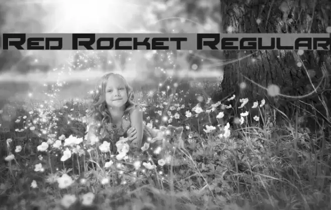 Red Rocket Regular Font examples