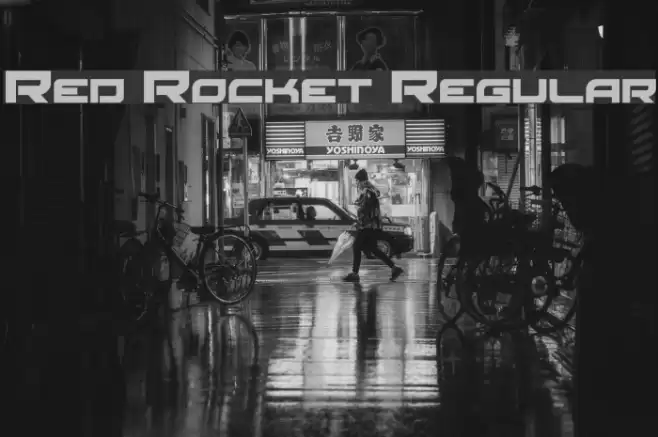 Red Rocket Regular Font examples
