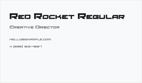 Red Rocket Regular Business Card