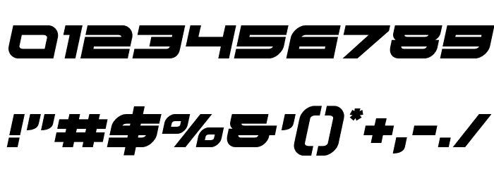 Red Rocket Semi-Italic Font OTHER CHARS