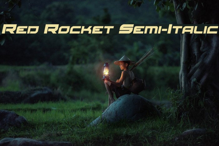 Red Rocket Semi-Italic Font examples