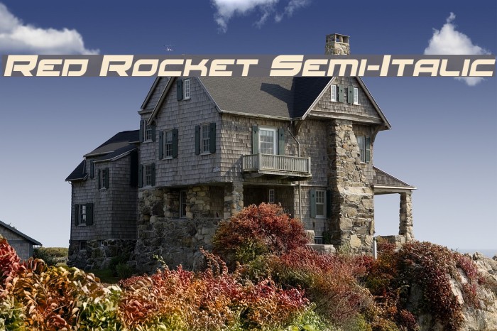 Red Rocket Semi-Italic Font examples