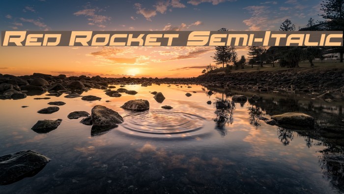 Red Rocket Semi-Italic Font examples