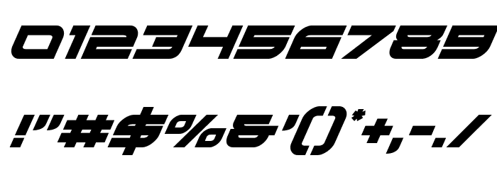 Red Rocket Super-Italic Font OTHER CHARS