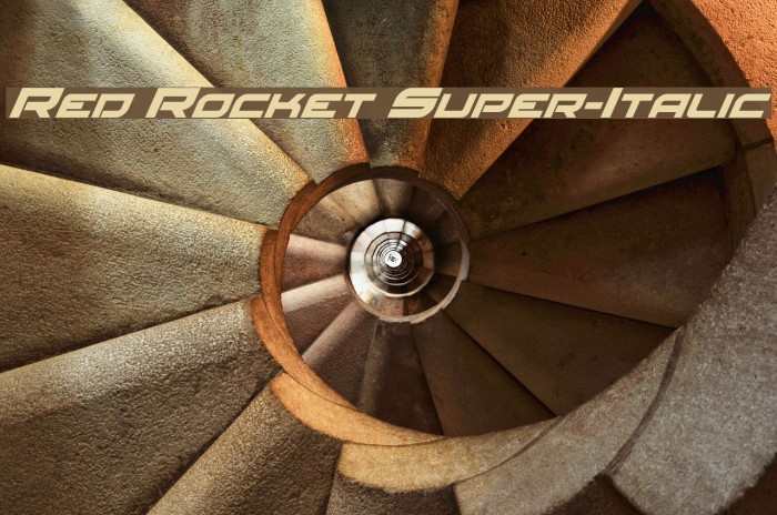 Red Rocket Super-Italic Font examples