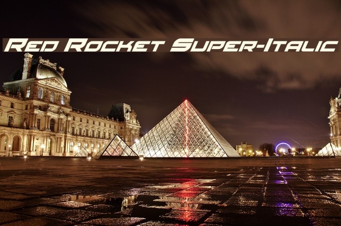 Red Rocket Super-Italic Font examples