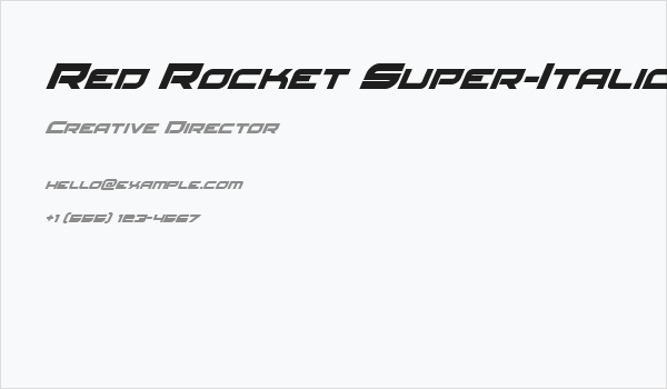 Red Rocket Super-Italic Business Card
