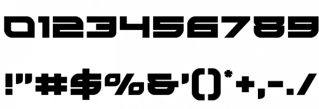 Red Rocket Font OTHER CHARS