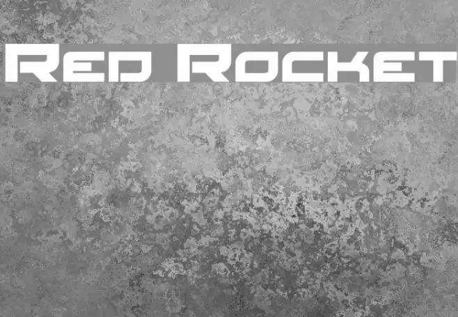Red Rocket Font examples