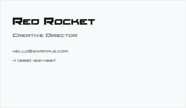 Red Rocket Business Card