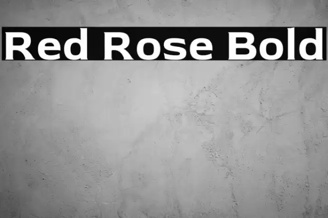 Red Rose Bold Font examples