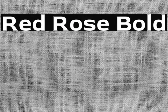 Red Rose Bold Font examples