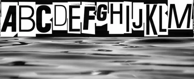 Red Screen Eye Font examples