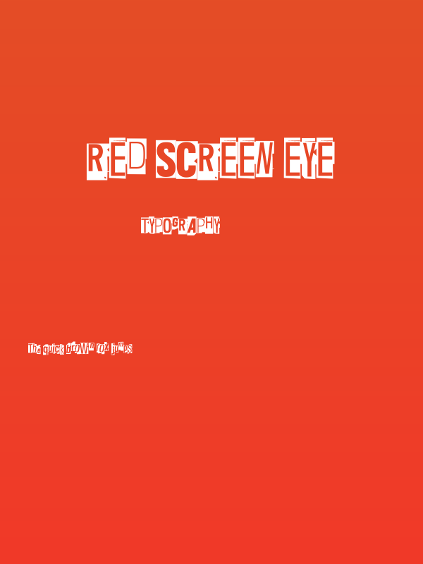 Red Screen Eye Poster